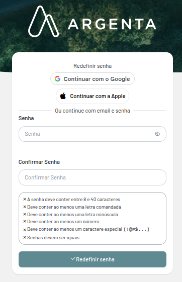 Redefinir Senha